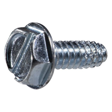 Midwest Fastener Sheet Metal Screw, #6 x 3/8 in, Zinc Plated Steel Flange Hex Head External Hex Drive, 45 PK 931705